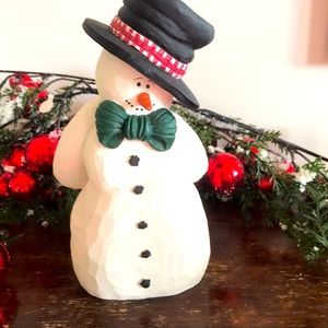 Wooden snowman